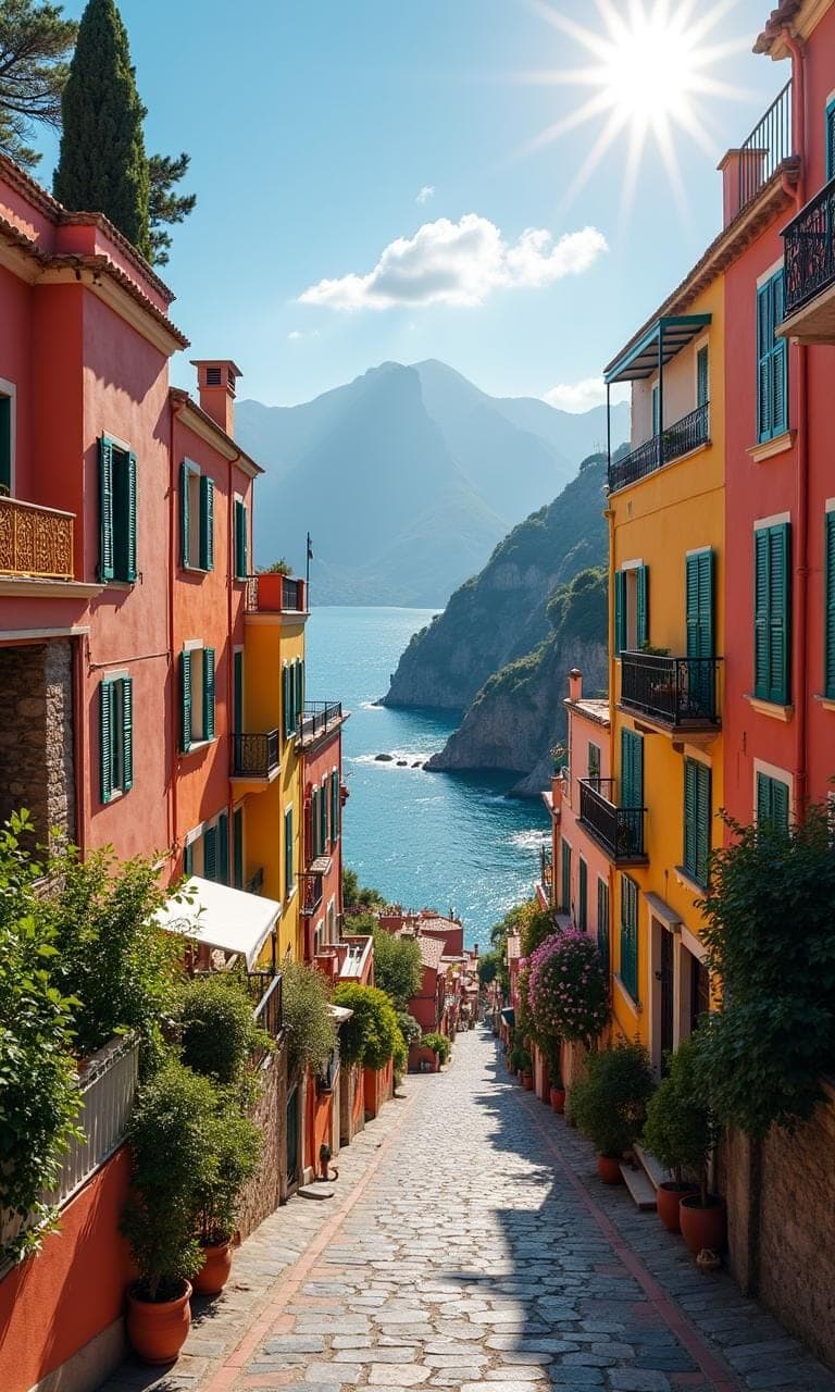 Vista de Positano, Italia