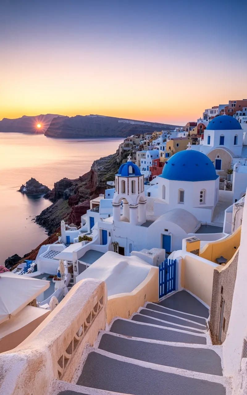 Vista de Santorini, Grecia