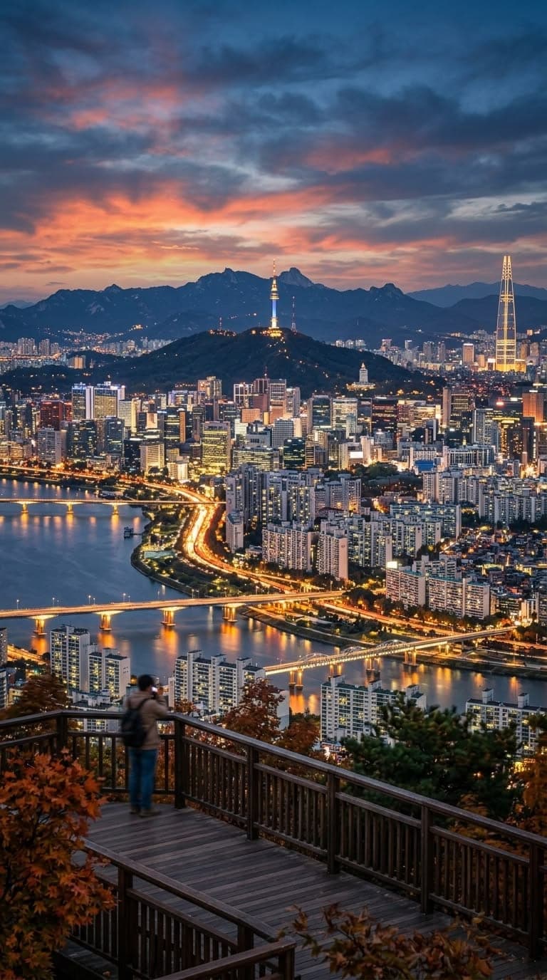 Vista de Seúl, Corea del Sur
