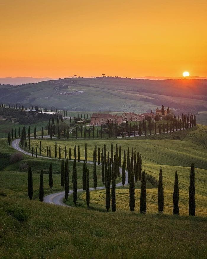 Paisaje de la Toscana, Italia